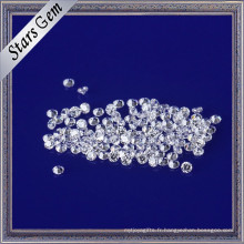 1mm Full Stock blanc couleur haute qualité Cubic Zirconia Gemstones pour les bijoux de mode